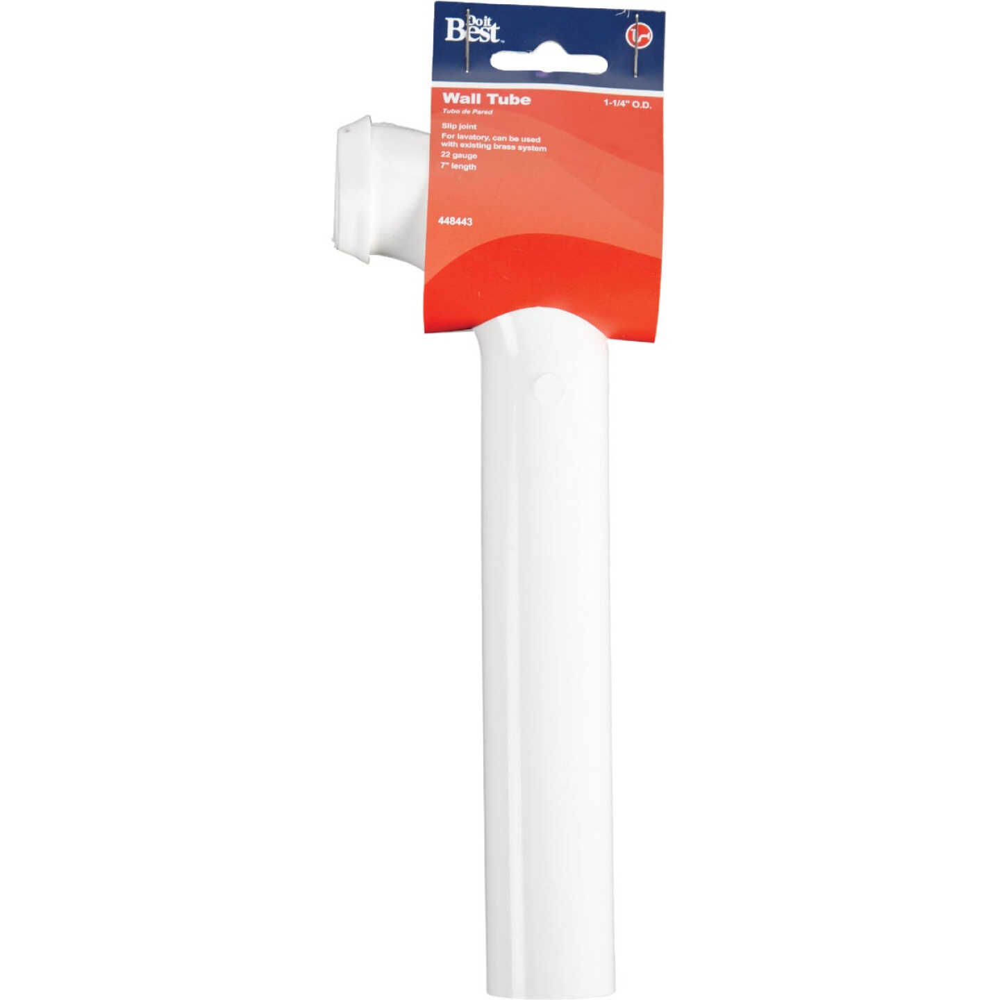 Do it Best 1-1/4 In. x 7 In. White Plastic Wall Tube Image 2