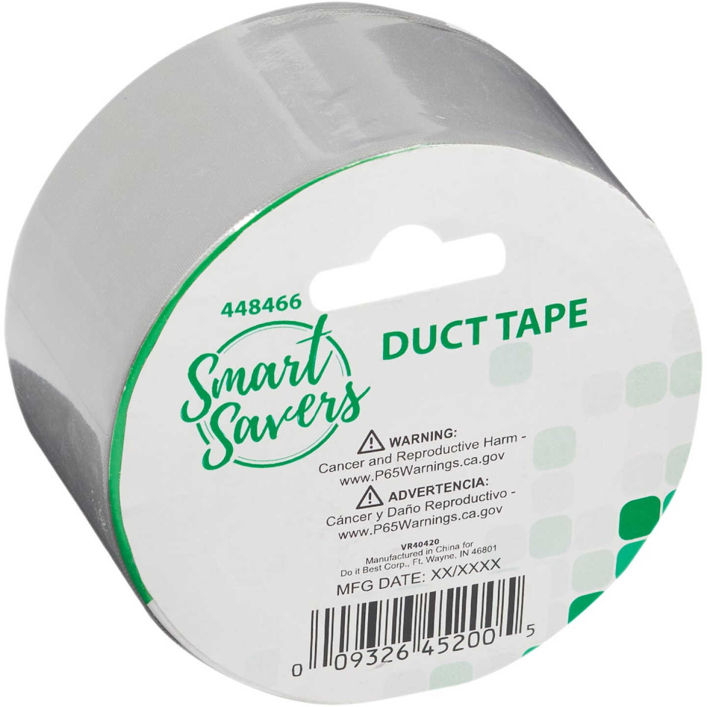 Smart Savers 2 In. x 10 Yd. Duct Tape, Silver Image 1