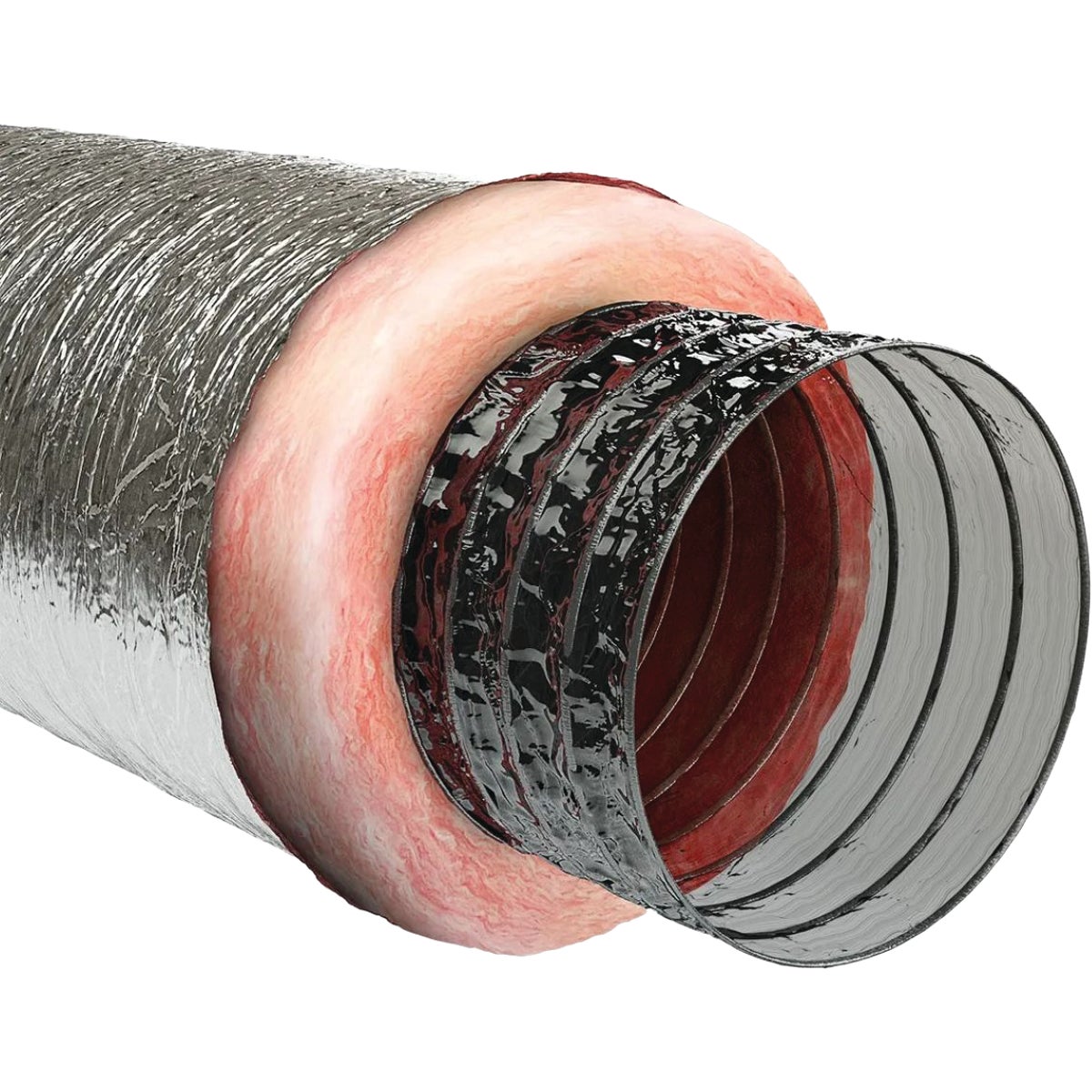 Imperial 8 In. I.D. x 25 Ft. R6.0 Silver Jacket Flexible Insulated Ducting