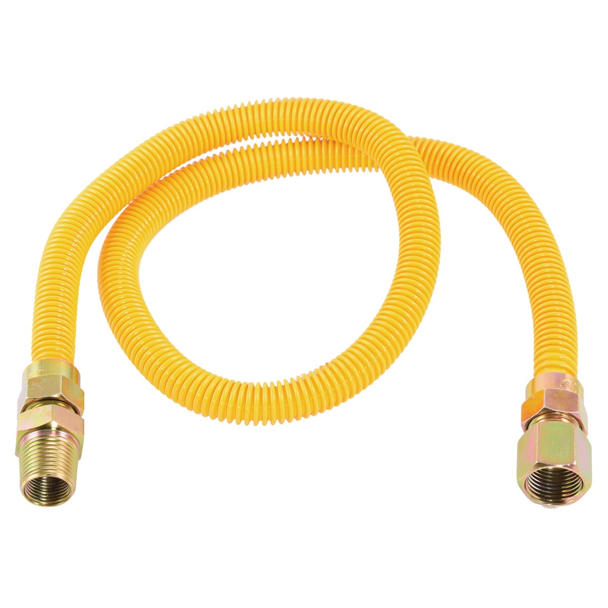 Eastman 1/2 In. OD x 36 In. 1/2 In. FIP x 1/2 In. MIP (Tapped 3/8 In. FIP) Coated Stainless Steel Gas Connector Image 1