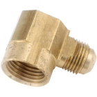 Anderson Metals 3/8 In. x 3/8 In. Female 90 Deg. Flare Brass Elbow (1/4 Bend) Image 1
