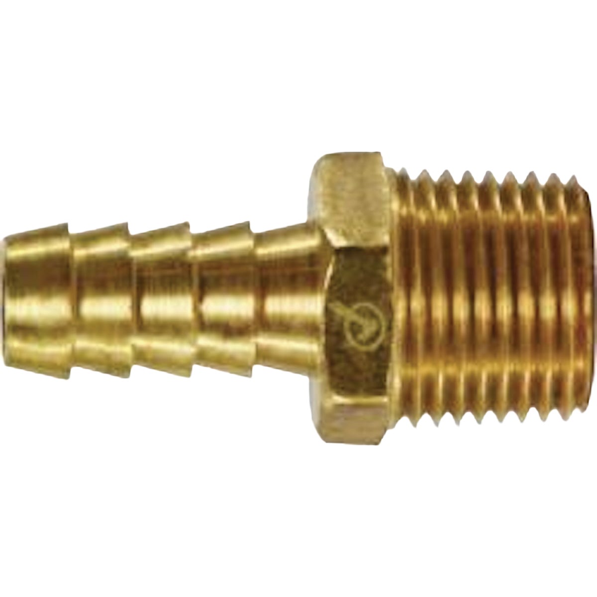 Anderson Metals 1/2 In. Barb x 1/4 In. MPT Brass Hose Adapter