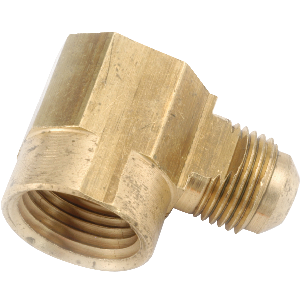 Anderson Metals 1/2 In. x 3/8 In. Female 90 Deg. Flare Brass Elbow (1/4 Bend) Image 1