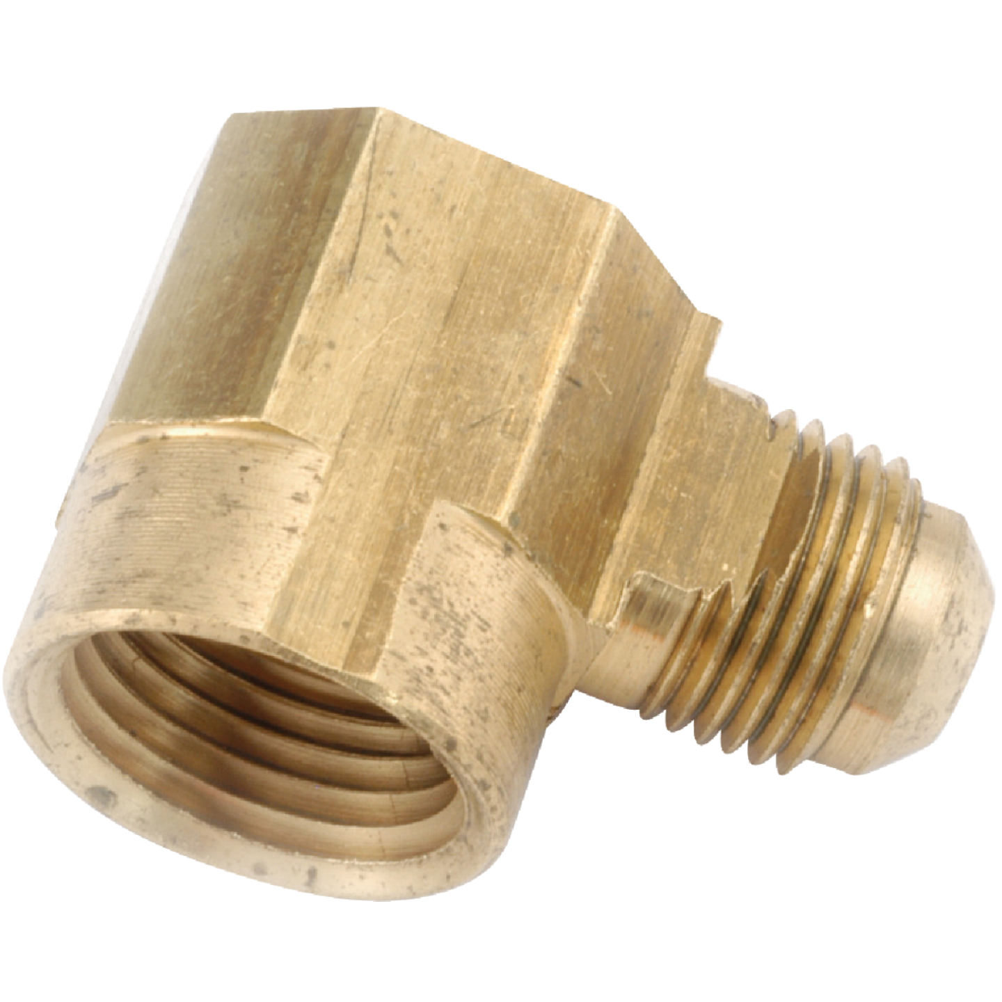 Anderson Metals 1/2 In. x 3/8 In. Female 90 Deg. Flare Brass Elbow (1/4 Bend) Image 1