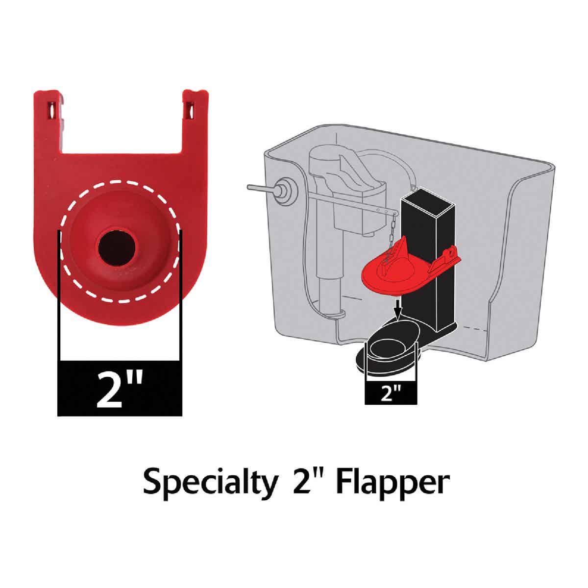 Korky Kohler Rubber Shark-Fin Toilet Flapper For 1-Pc. Toilet Image 3