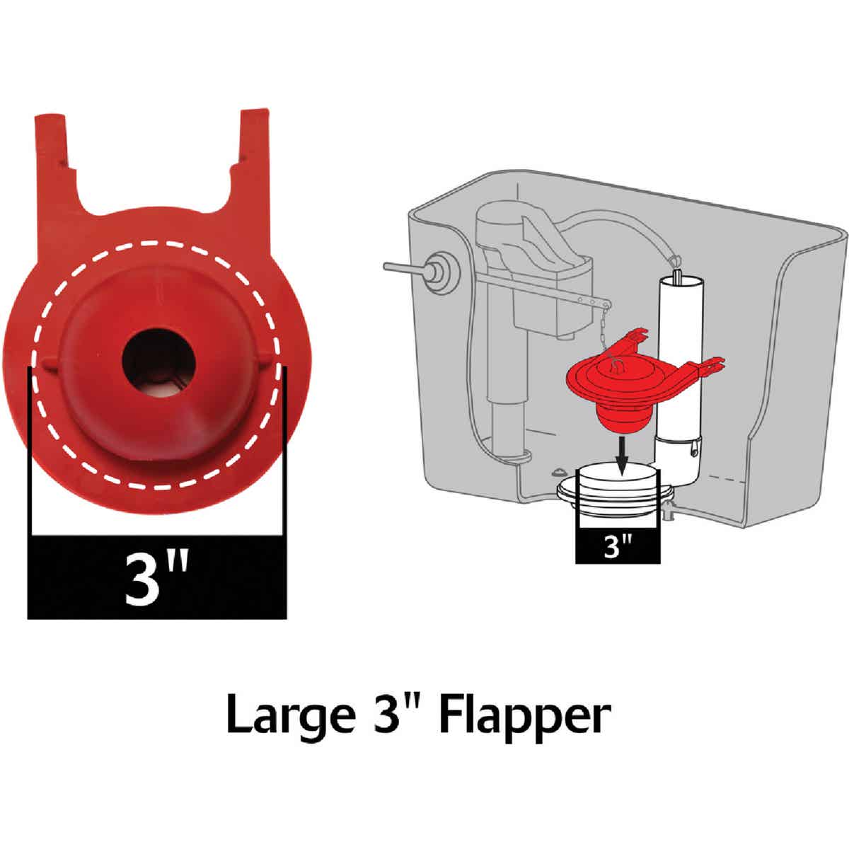 Korky TOTO 3 In. Rubber Flapper Image 3