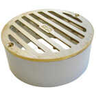 NDS 4 In. Satin Brass Solid Round Grate Image 1