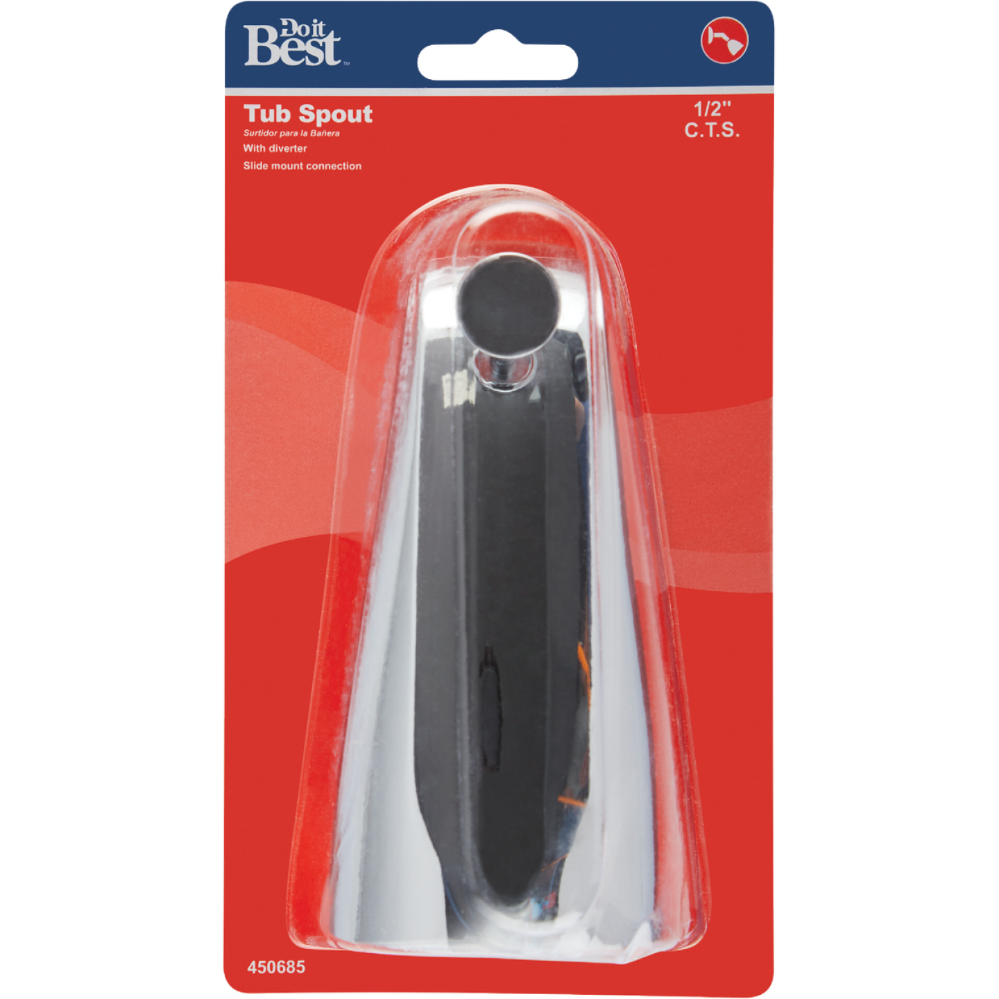 Do it 5-1/2 In. Chrome Bathtub Spout with Diverter Image 2