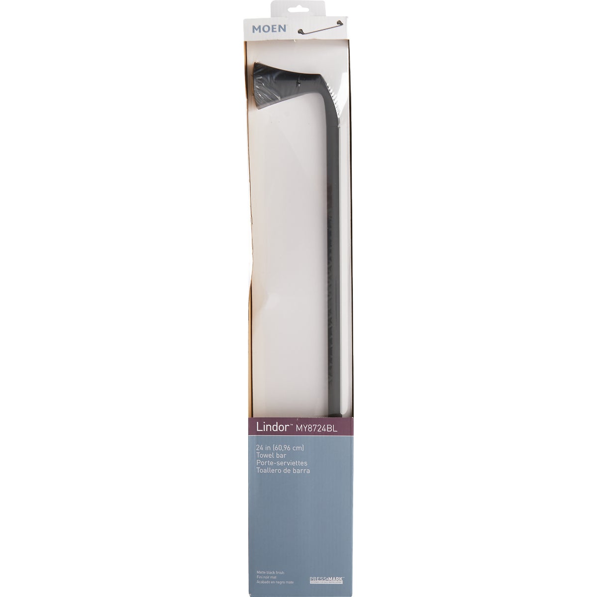 Moen Lindor 24 In. Towel Bar, Matte Black Image 3