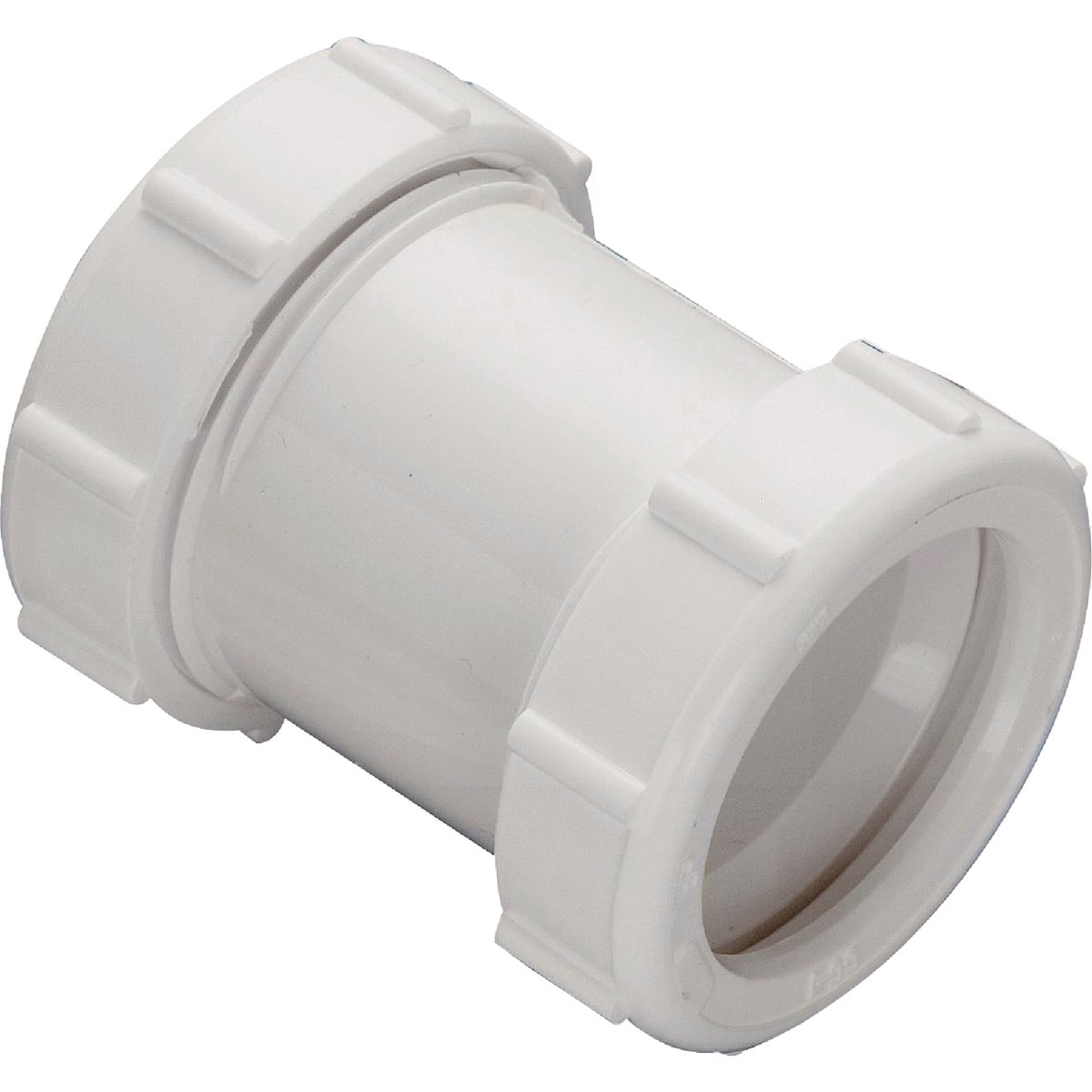 Oatey 1-1/2 In. White Plastic Straight Extension Coupling