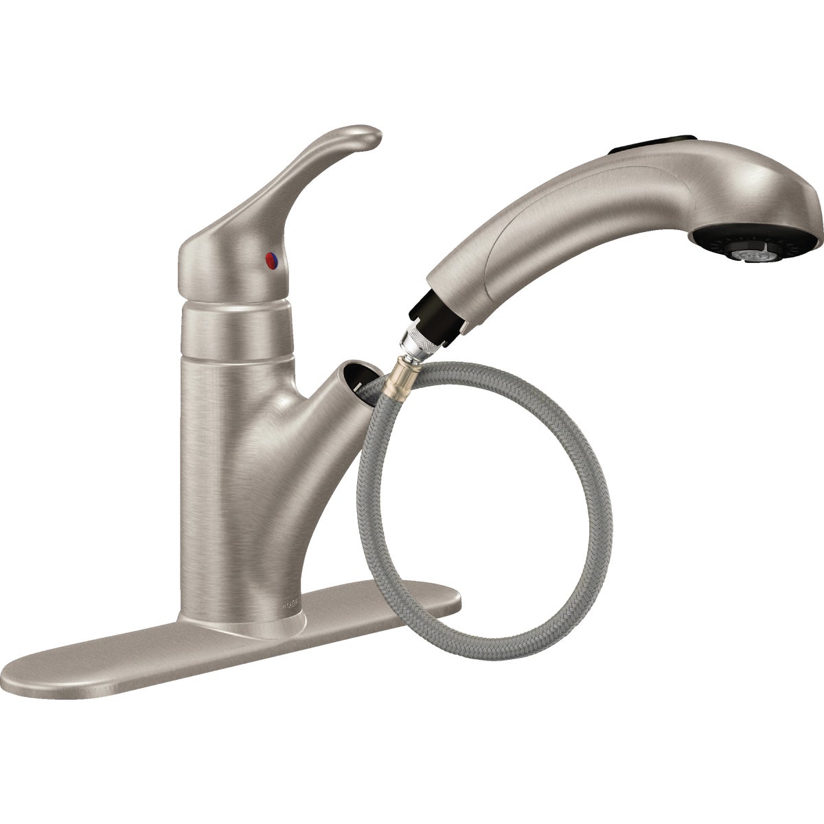 Moen Renzo 1-Handle Lever Pull-Out Kitchen Faucet, Stainless Steel Image 5