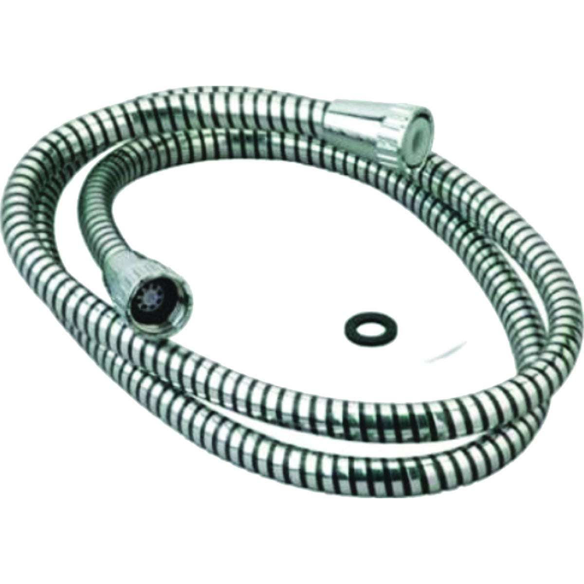 Master Plumber 59 In. Chrome/Black Vinyl Shower Hose