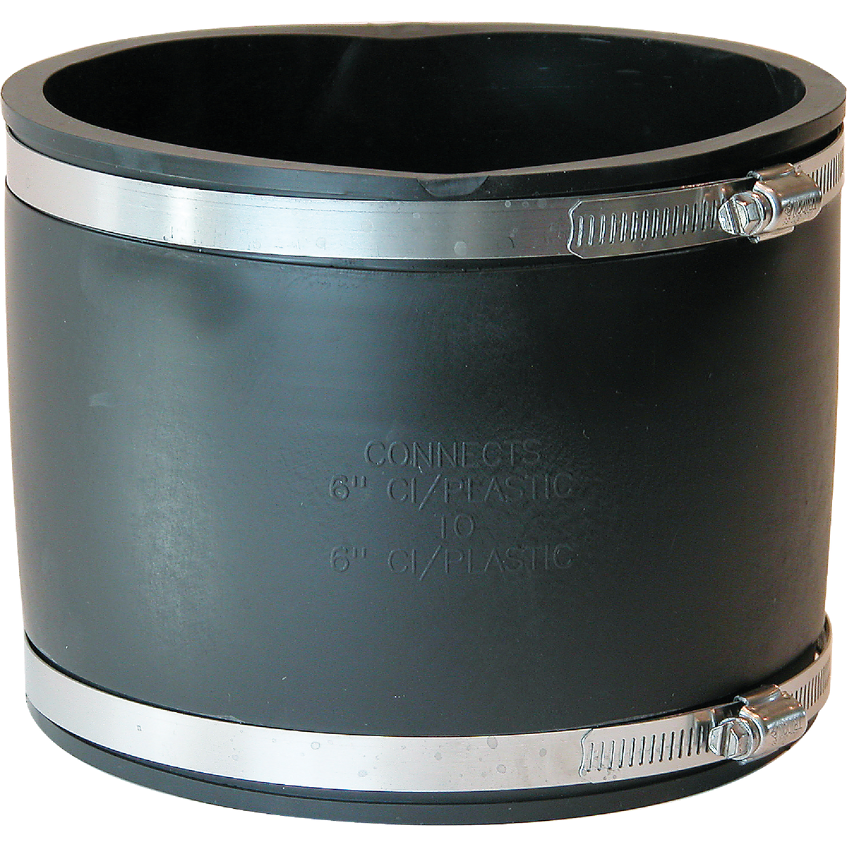 Fernco 6 In. x 6 In. Plastic to Plastic PVC Coupling Image 1