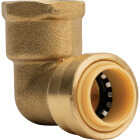QuickFitting 1/2 In. Push-to-Connect x 1/2 In. FNPT Brass 90 Deg Female Elbow Image 1