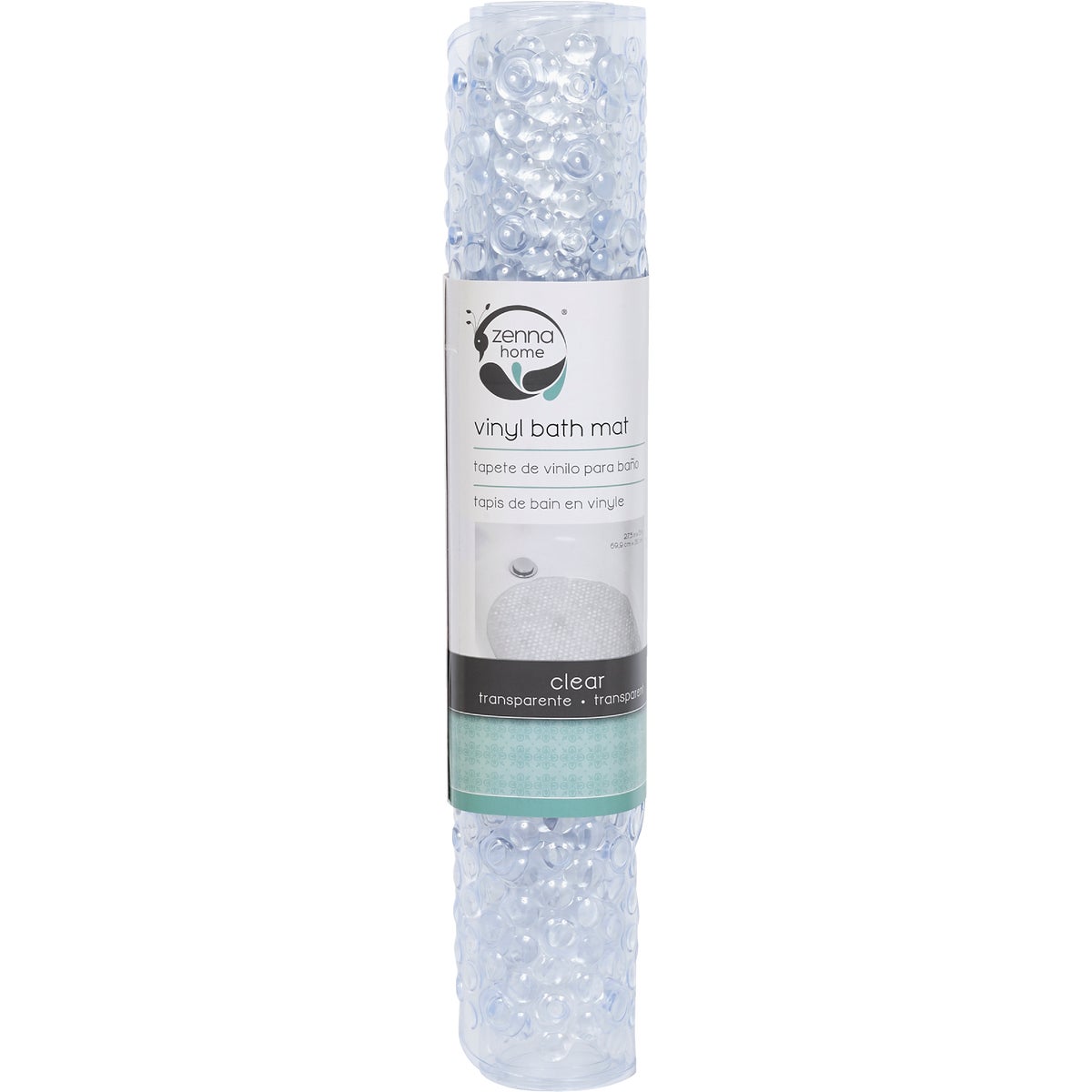 Zenith Zenna Home 15-7/10 In. x 27-1/2 In. Clear Bath Mat Image 4