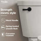 Korky StrongARM Universal Matte Black Tank Lever with Simple Handle Image 2