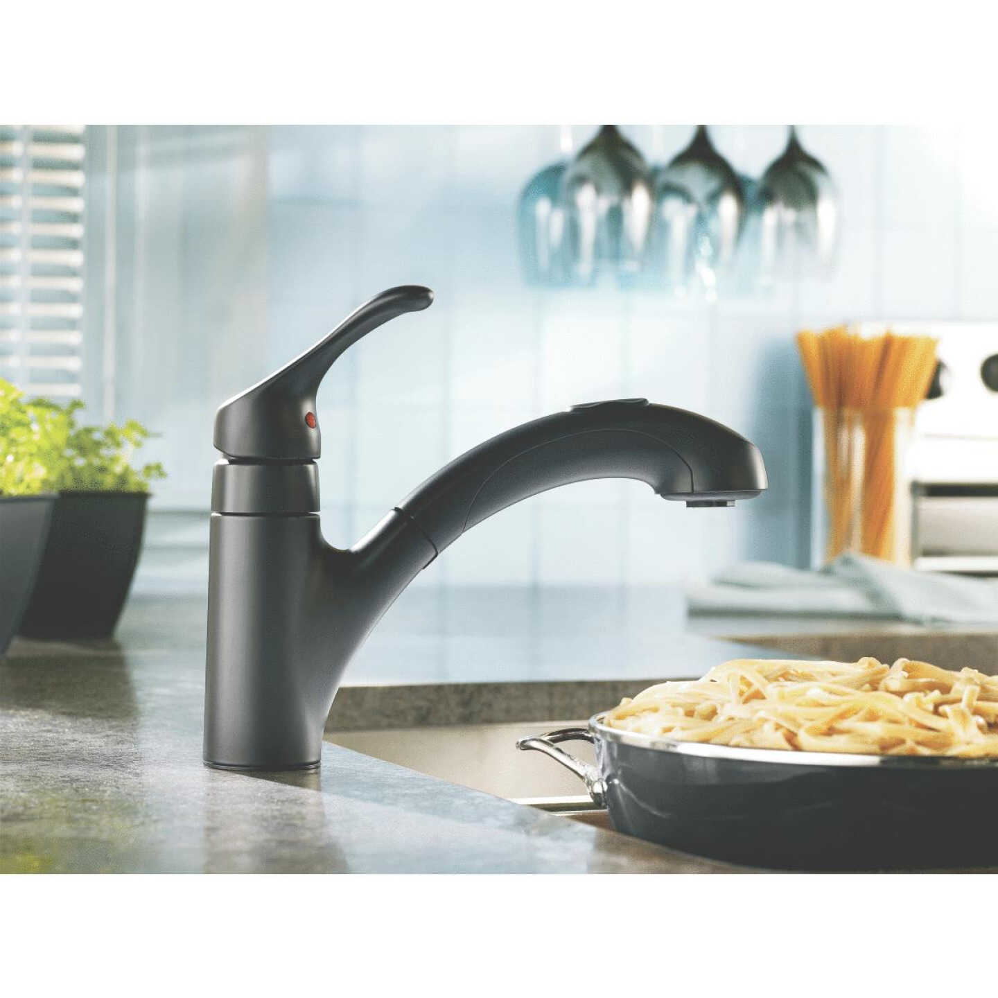 1H BLACK KITCHEN FAUCET Image 4