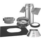 SELKIRK Sure-Temp 6 In. Stainless Steel Pitched Ceiling Chimney Support Kit Image 1