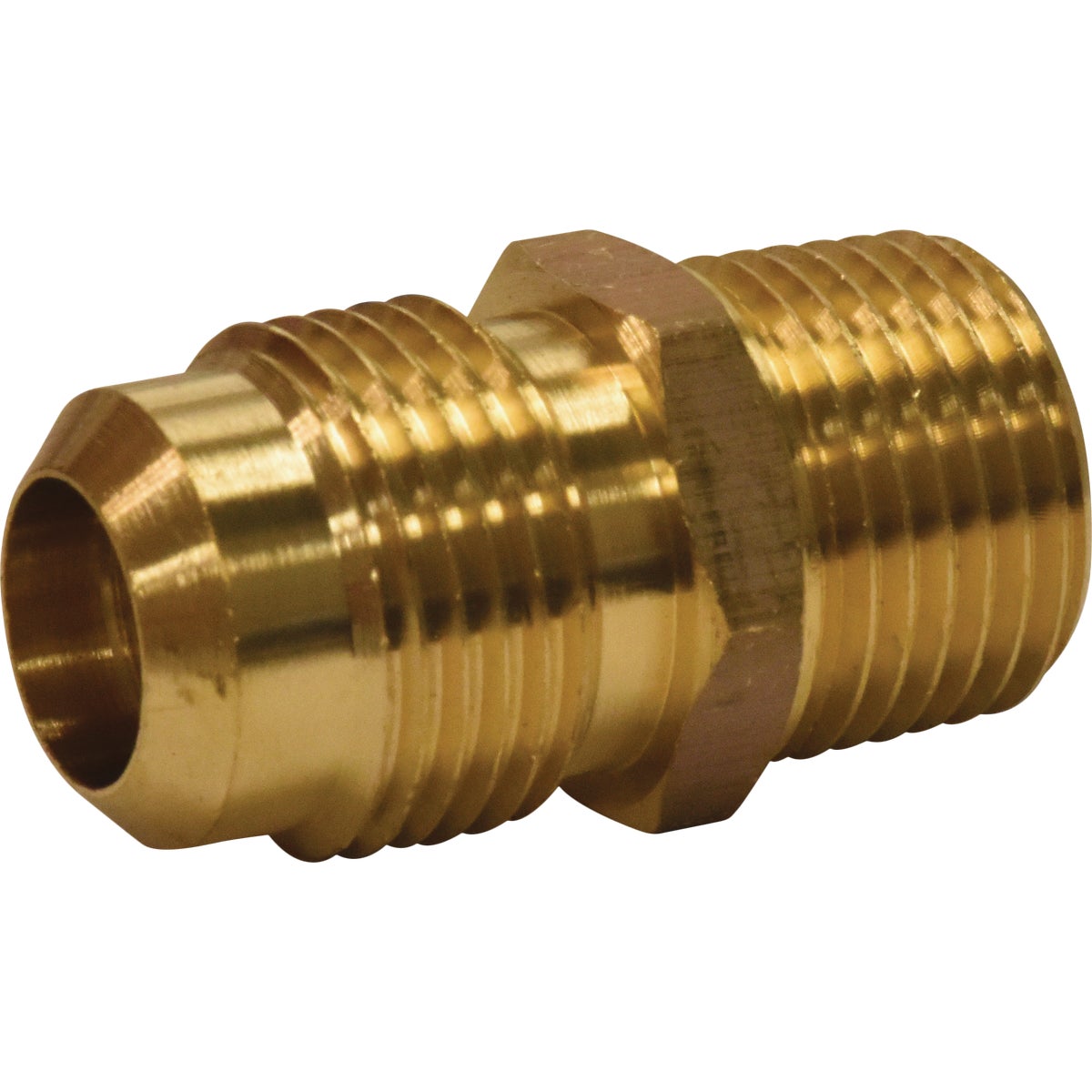 Eastman 3/8 In. OD Flare x 1/2 In. MIP (Tapped 3/8 In. FIP) Brass Adapter Gas Fitting Image 1