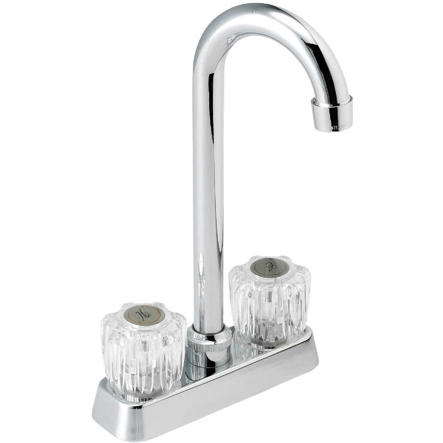 Home Impressions Polished Chrome Round Double Handle Bar Faucet Image 1
