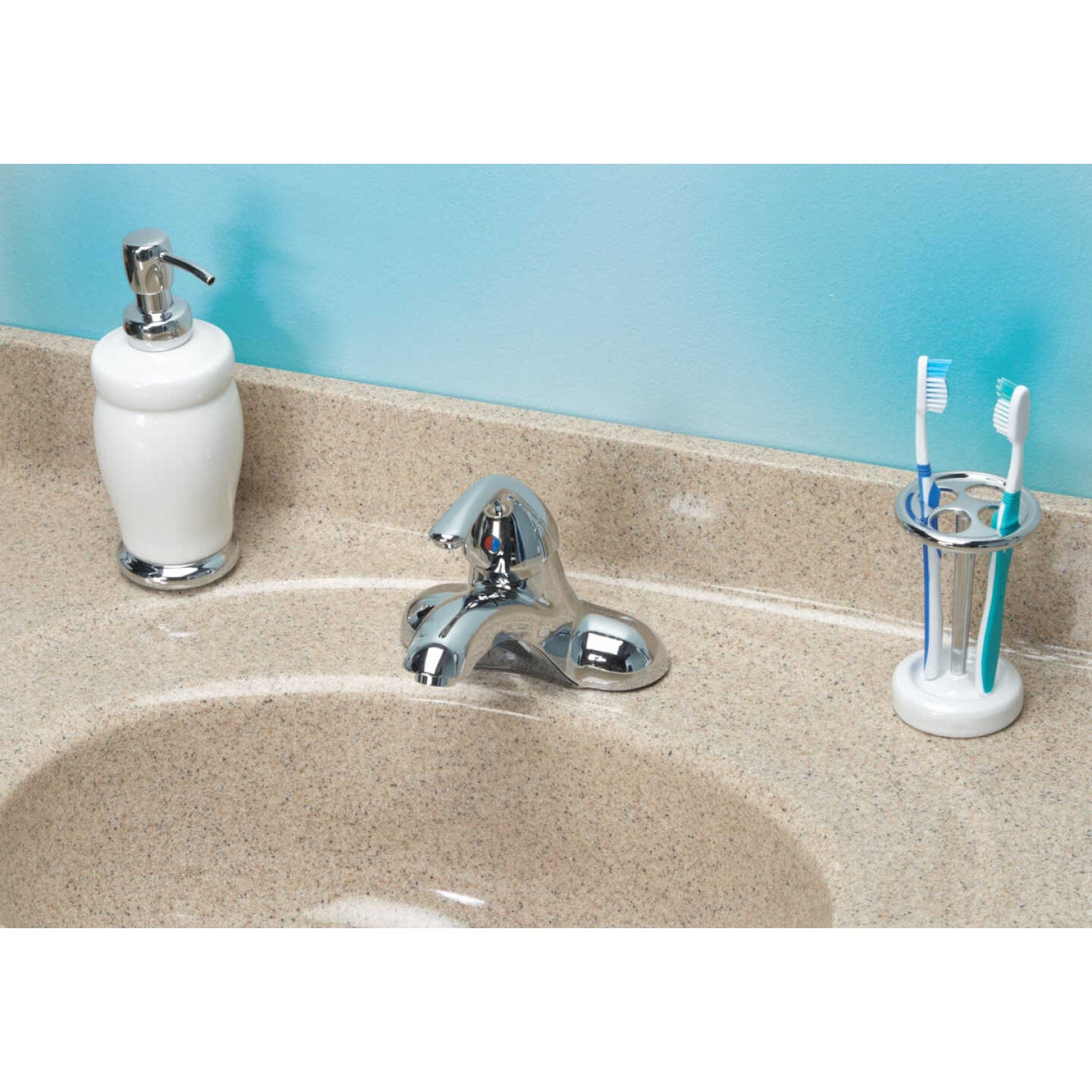 Home Impressions Chrome 1-Handle Lever 4 In. Centerset Bathroom Faucet with Pop-Up Image 2