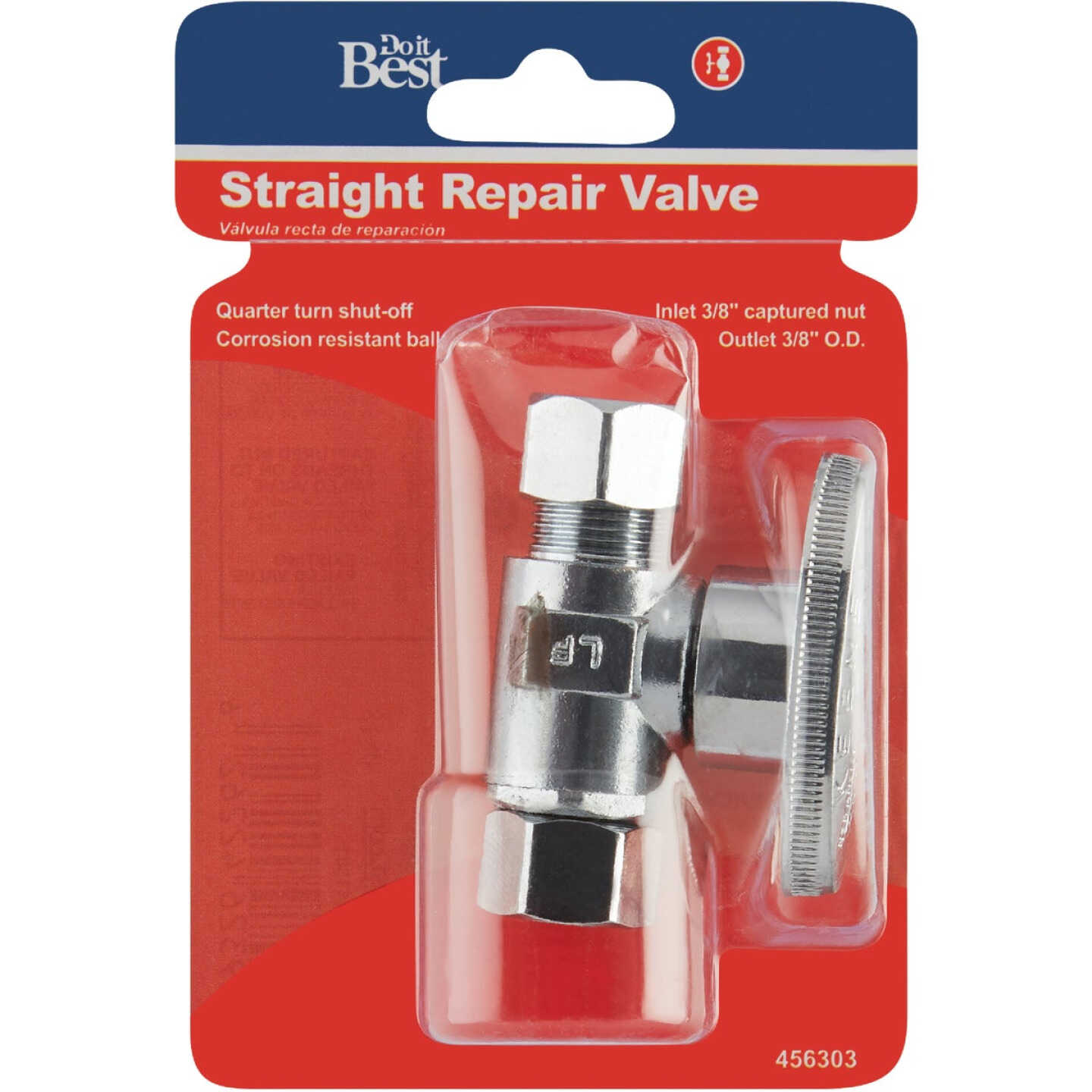 Do it Best 3/8 In. C X 3/8 In. OD Chrome Plated Brass Stop Valve Image 2