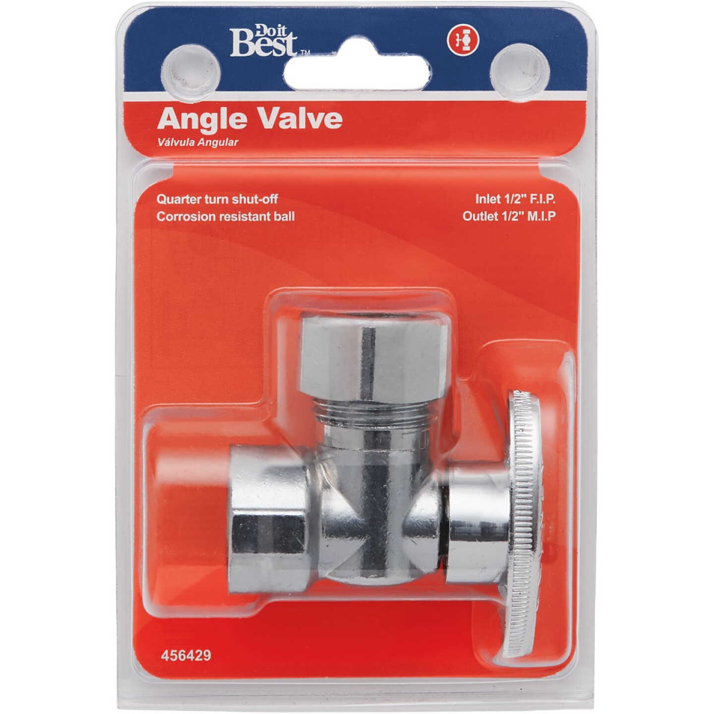 Do it Best 1/2 In. FIP x 7/16 In. OD or 1/2 In. Quarter Turn Angle Valve Image 2