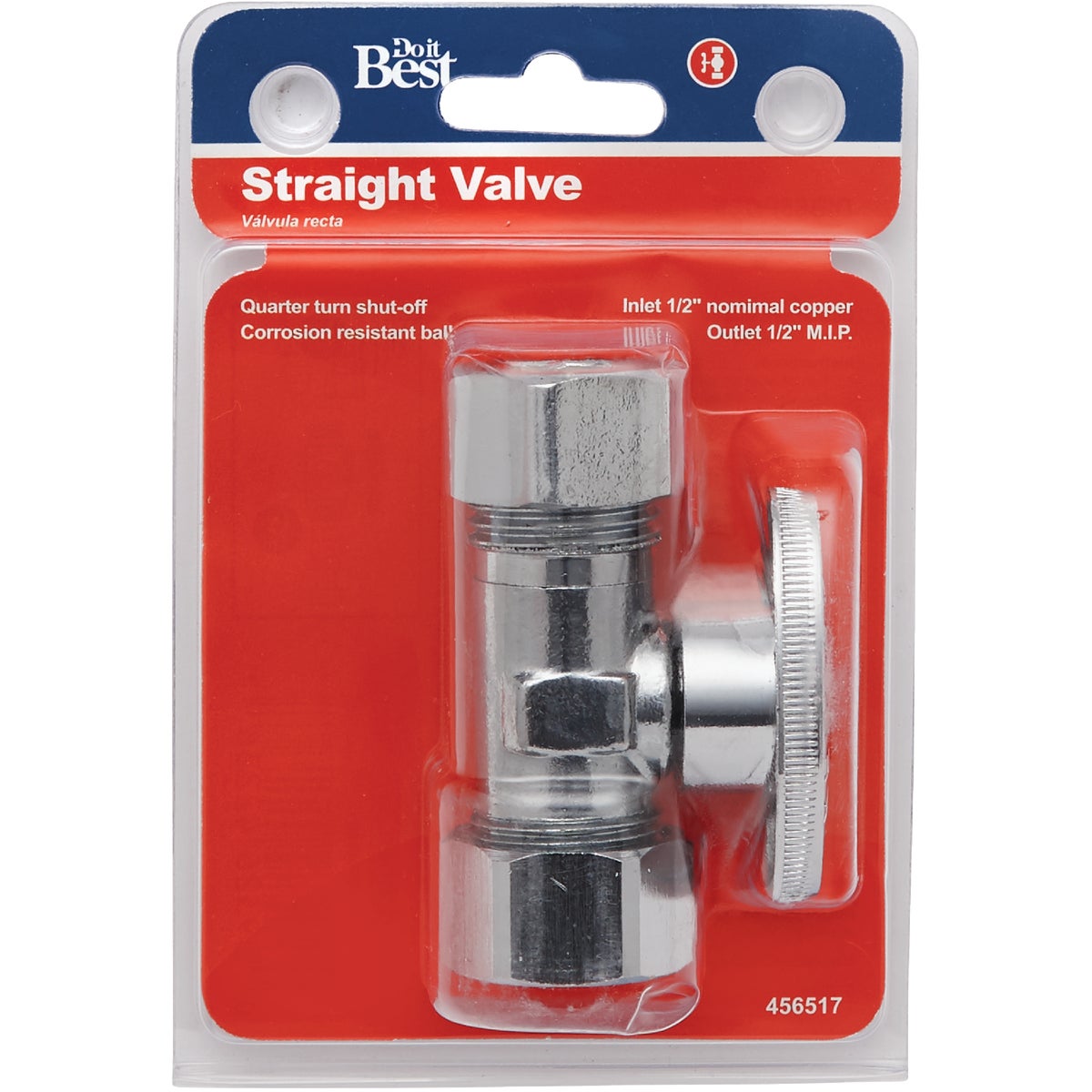 Do it Best 1/2 In. NOM Copper x 1/2 In. MIP Quarter Turn Straight Valve Image 2
