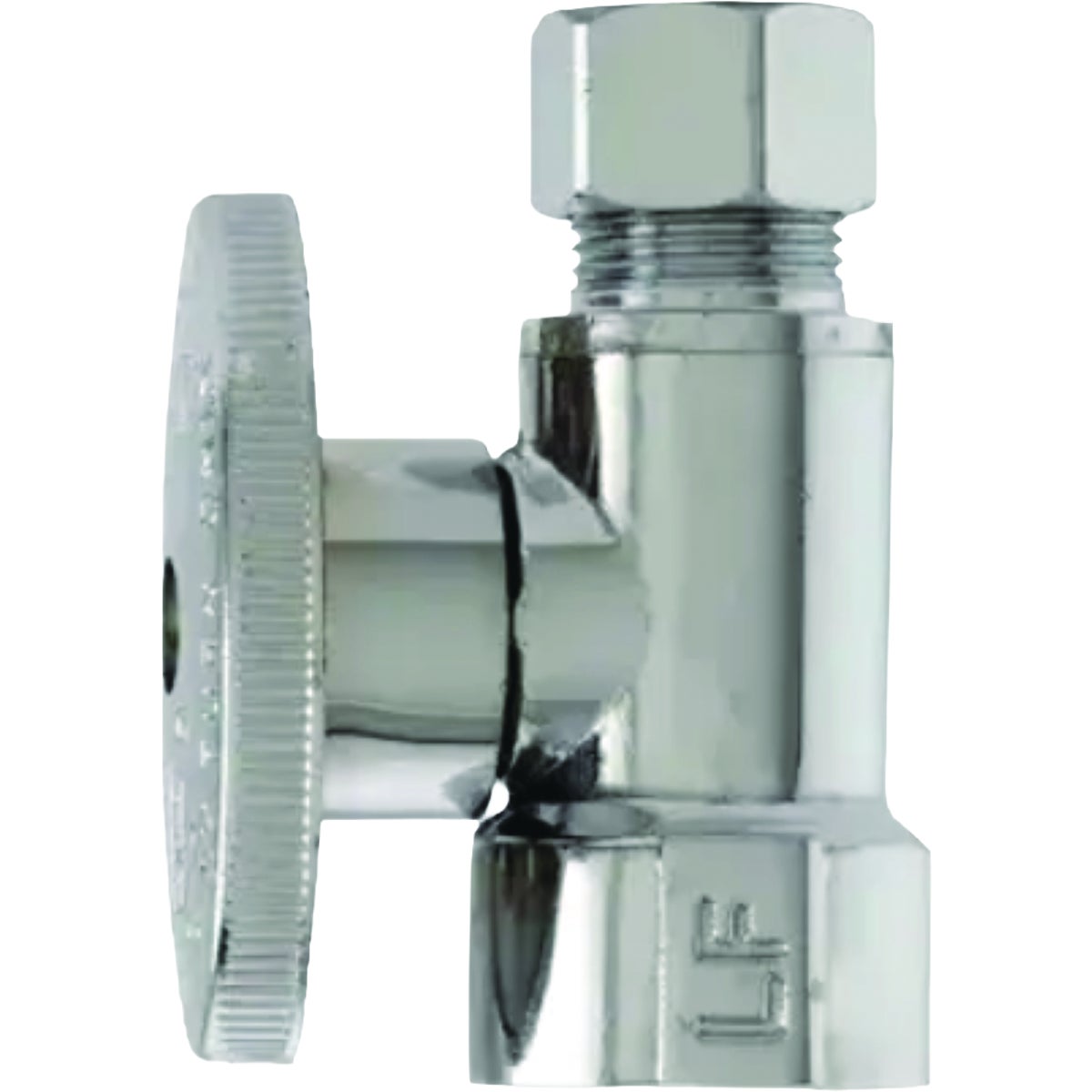 Master Plumber 1/2 In. Female Iron Pipe x 3/8 In. OD Compressions Chrome Straight Supply Stop Valve