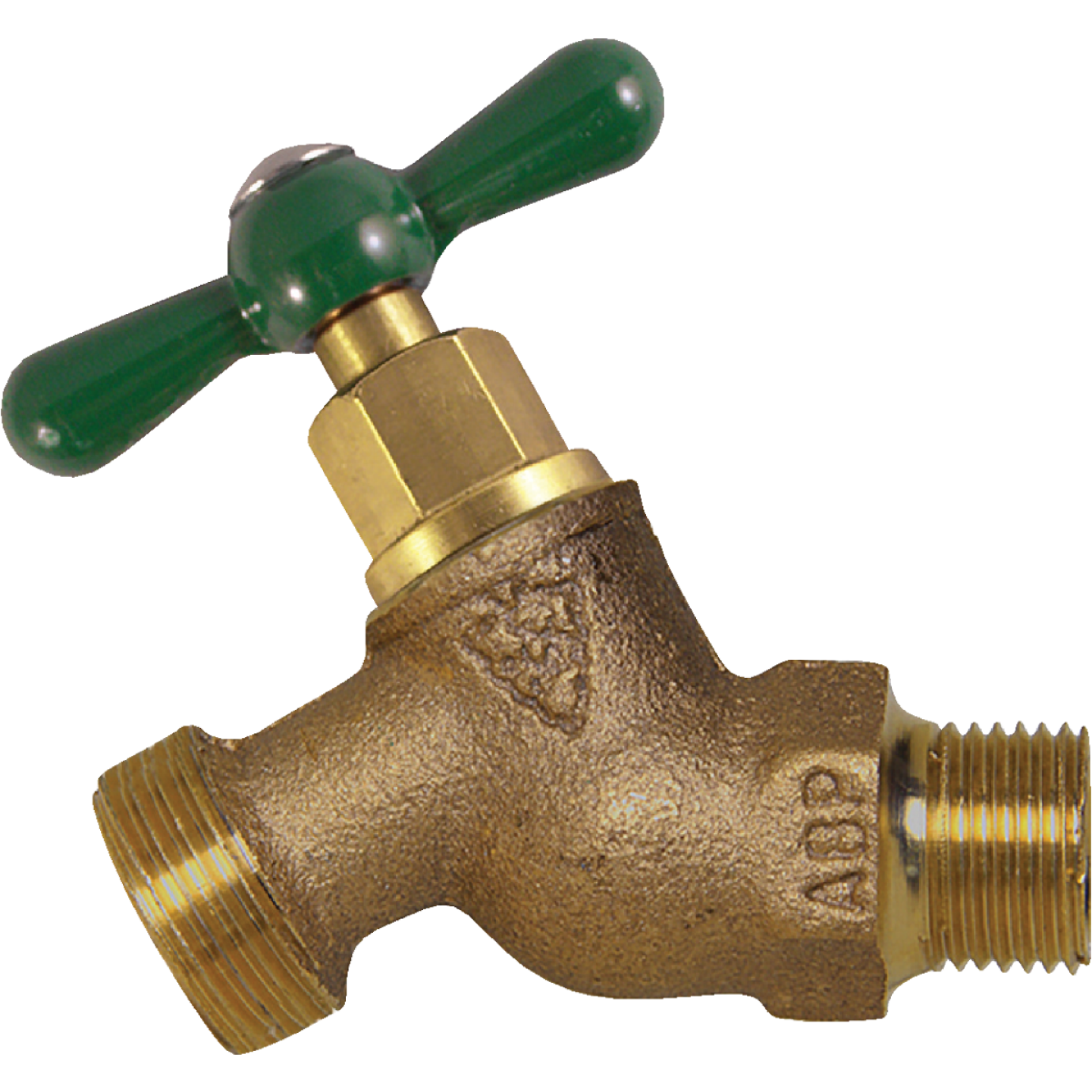 Arrowhead Brass 1/2 In. MIP x 3/4 In. Male Hose Thread No-Kink Hose Bibb Image 1