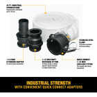 DEWALT 1-1/2 In. x 25 Ft. Industrial Strength Discharge Hose Kit Image 3