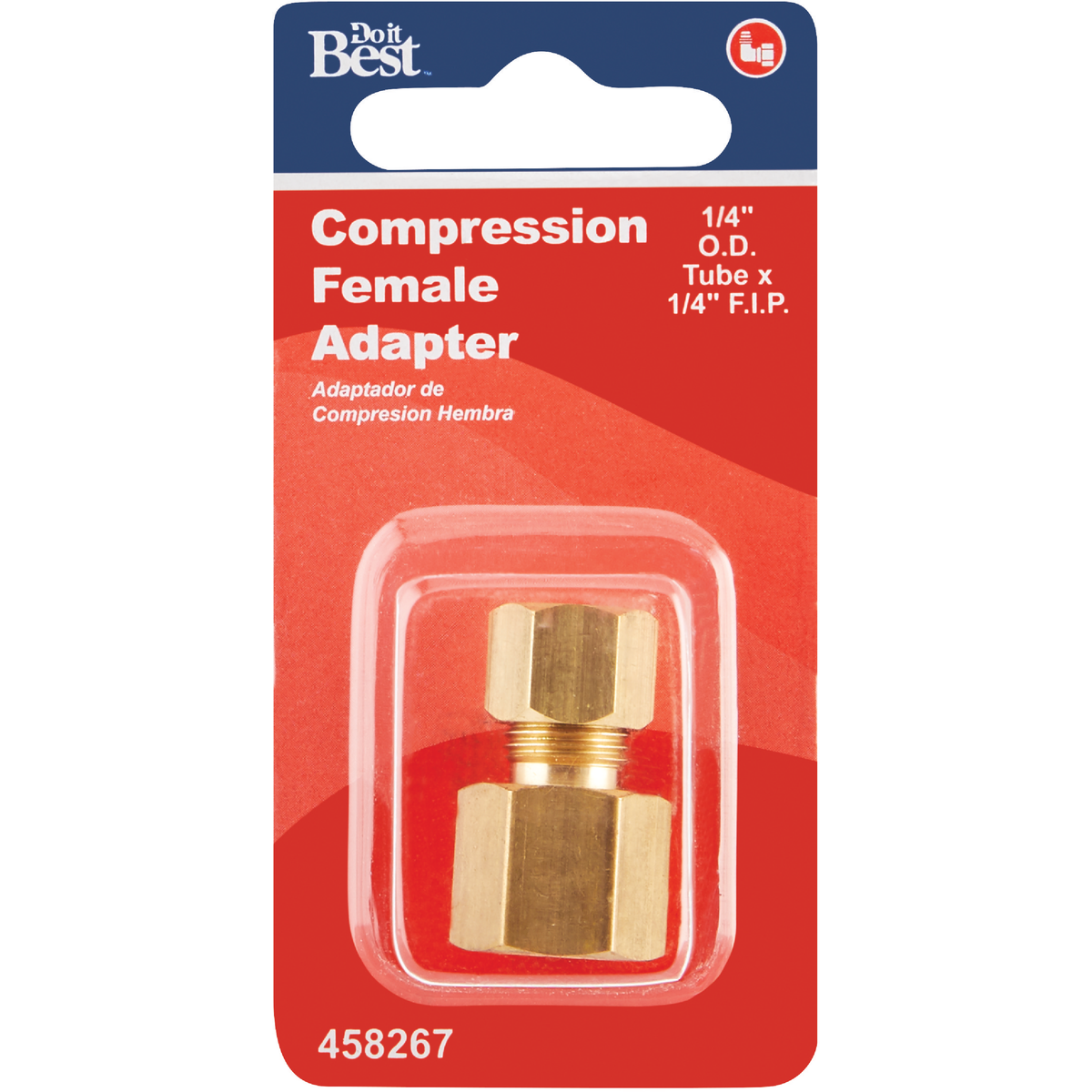 Do it 1/4 In. x 1/4 In. Brass Union Compression Adapter Image 2