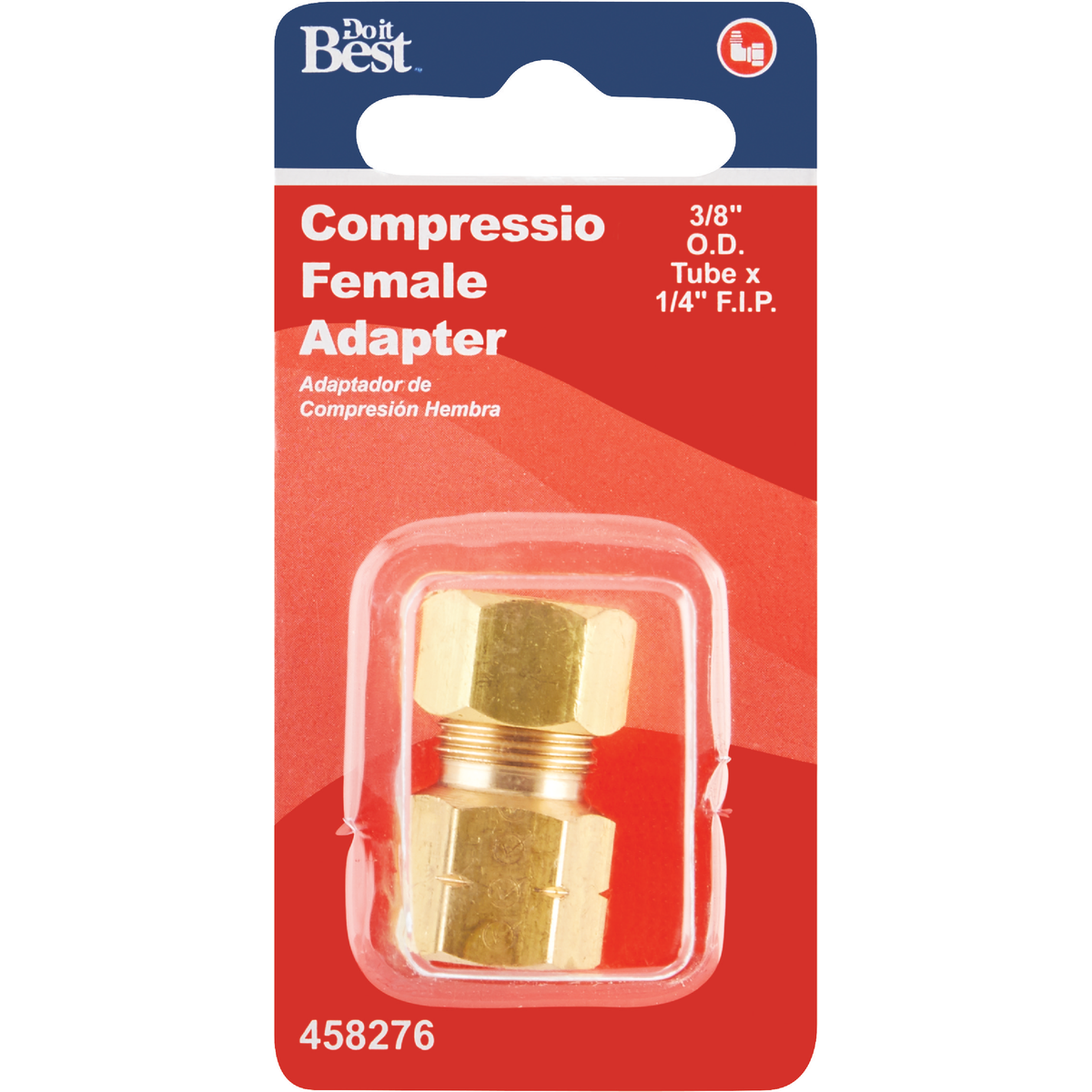 Do it 3/8 In. x 1/4 In. Brass Union Compression Adapter Image 2