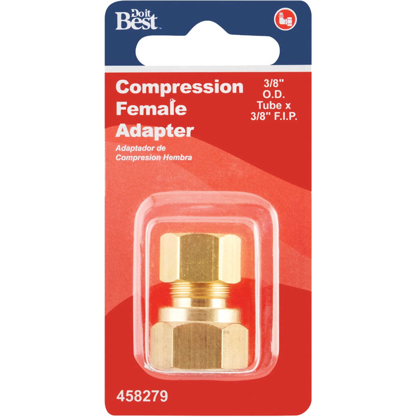 Do it 3/8 In. x 3/8 In. Brass Union Compression Adapter Image 2