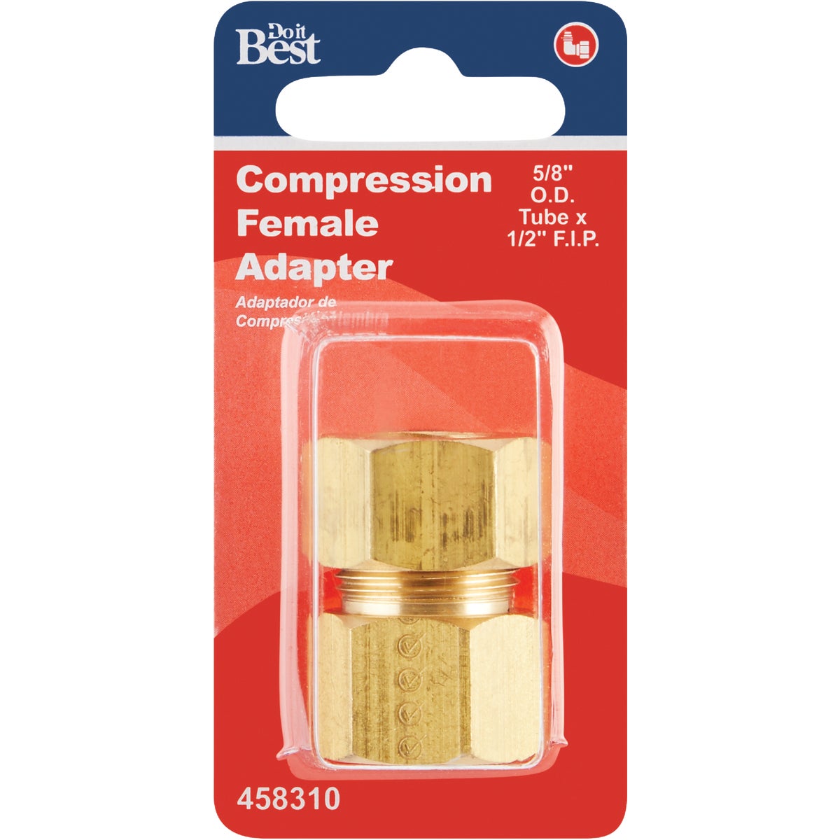 Do it 5/8 In. x 1/2 In. Brass Union Compression Adapter Image 2