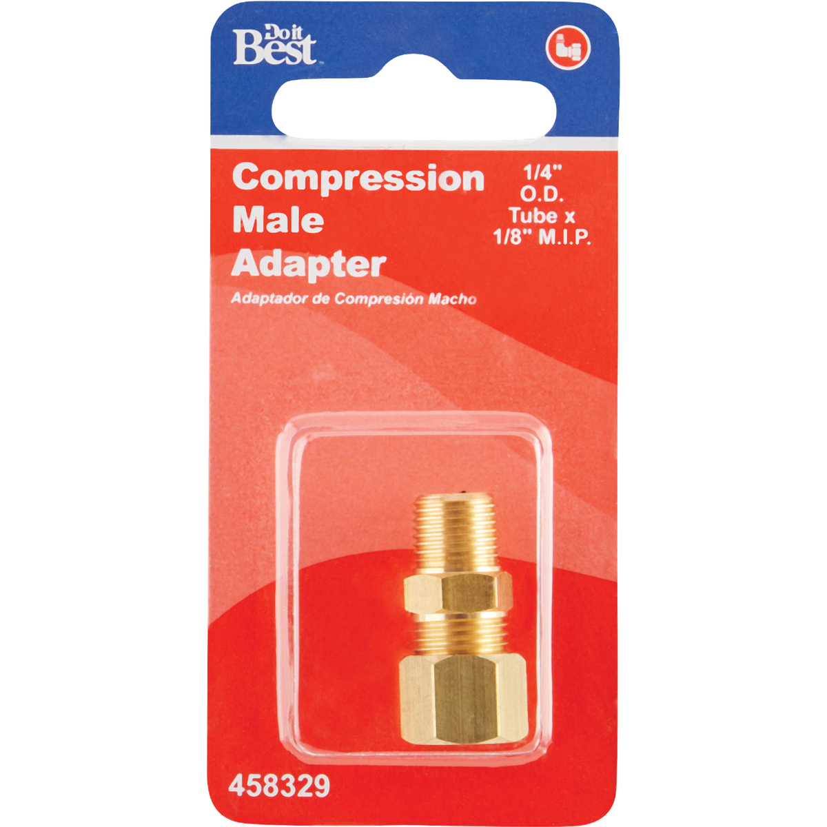 Do it 1/4 In. x 1/8 In. Brass Male Union Compression Adapter Image 2