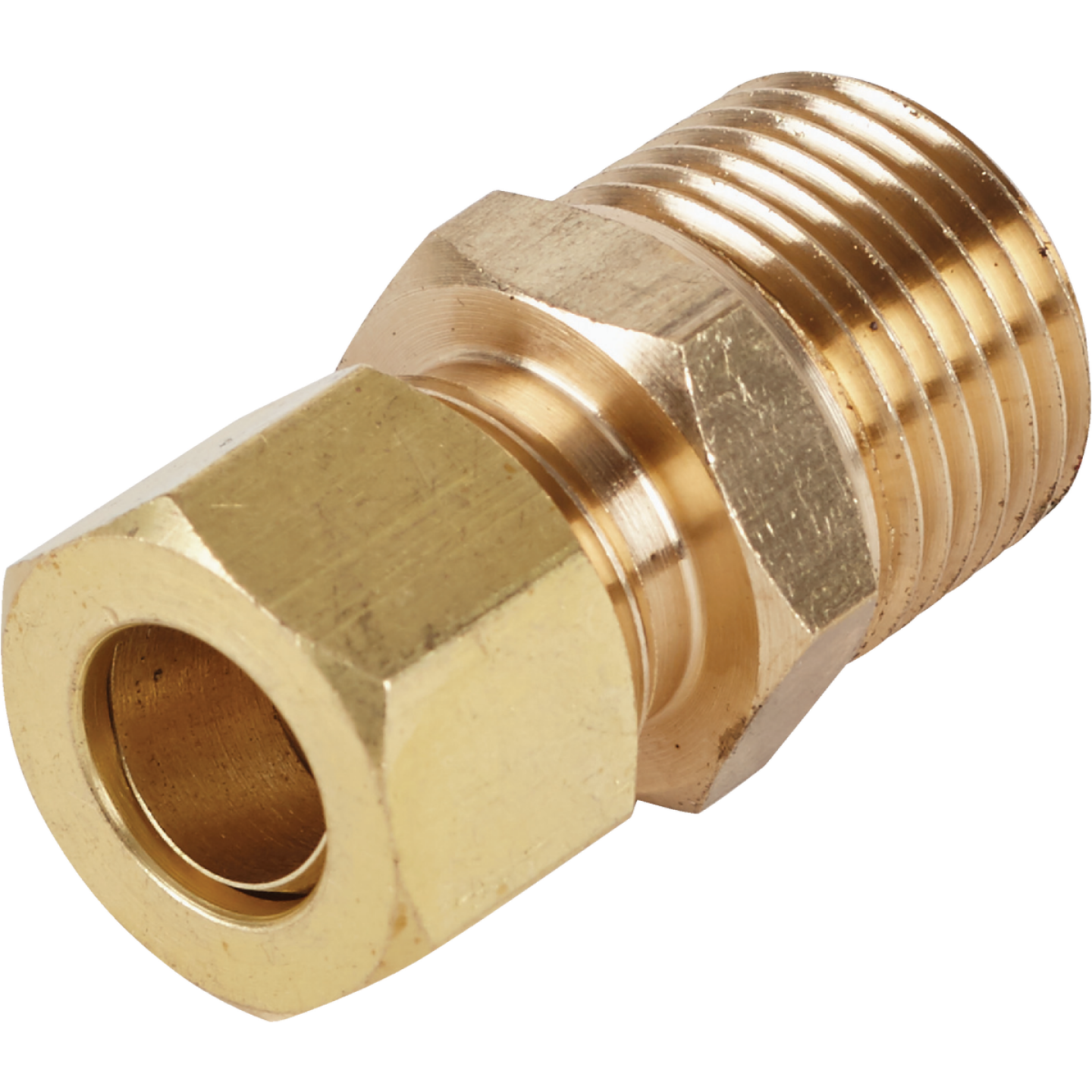 Do it 3/8 In. x 3/8 In. Brass Male Union Compression Adapter Image 1