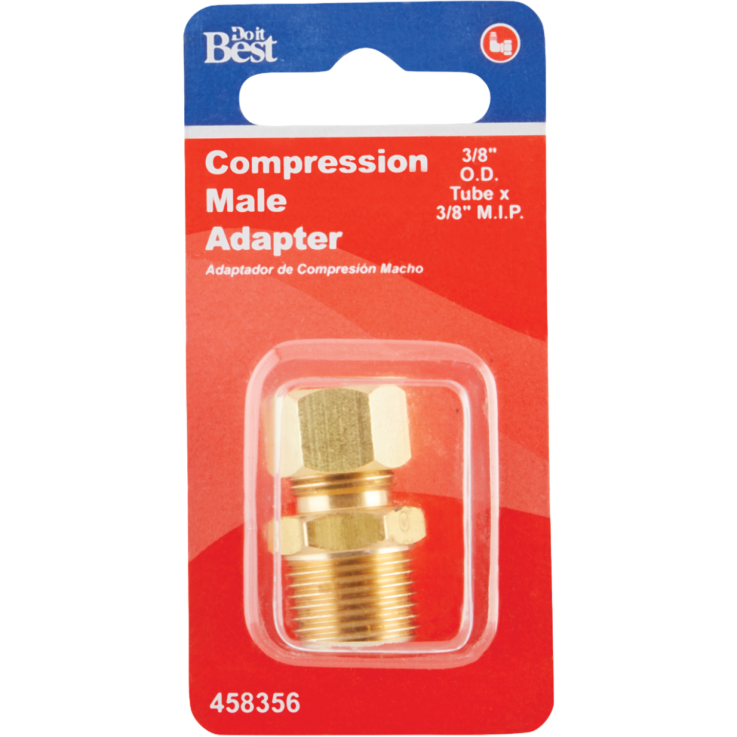 Do it 3/8 In. x 3/8 In. Brass Male Union Compression Adapter Image 2