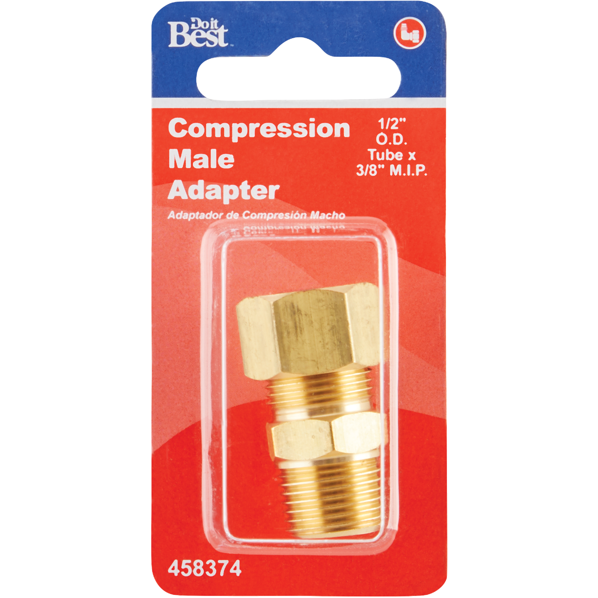Do it 1/2 In. x 3/8 In. Brass Male Union Compression Adapter Image 2