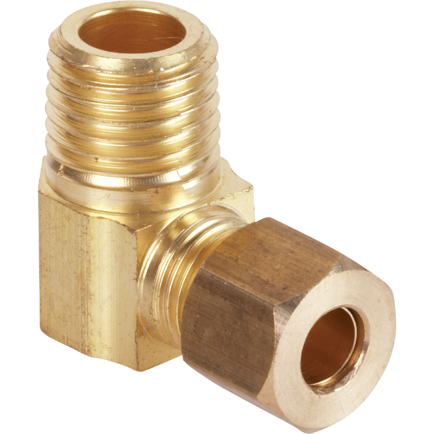 Do it 1/4 In. x 1/4 In. Male 90 Deg. Low Lead Compression Brass Elbow (1/4 Bend) Image 1