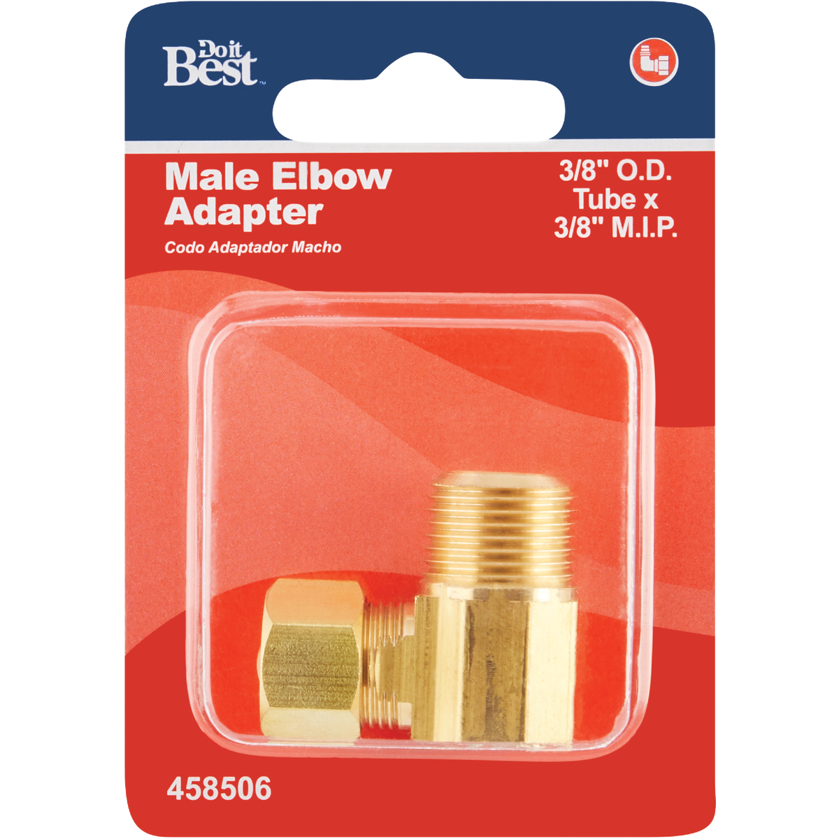 Do it 3/8 In. x 3/8 In. Male 90 Deg. Low Lead Compression Brass Elbow (1/4 Bend) Image 2