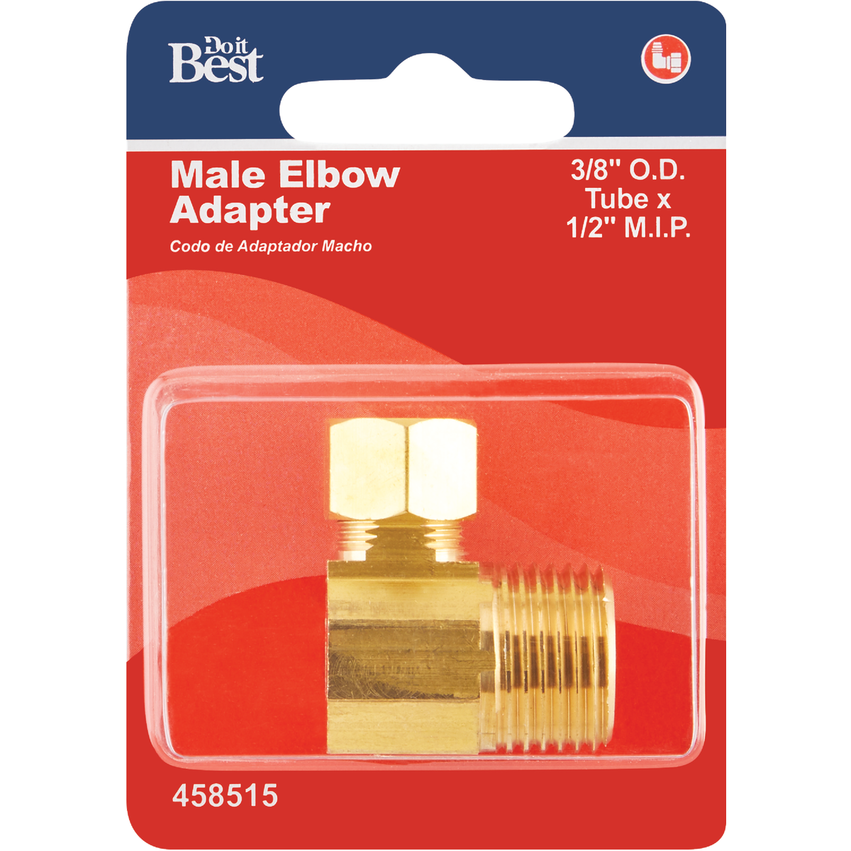 Do it 3/8 In. x 1/2 In. Male 90 Deg. Low Lead Compression Brass Elbow (1/4 Bend) Image 2
