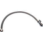 Keeney 5/8 In. x 20 In. Stainless Steel Quick Lock Toilet Supply Tube with Straight Quarter Turn Valve Image 1