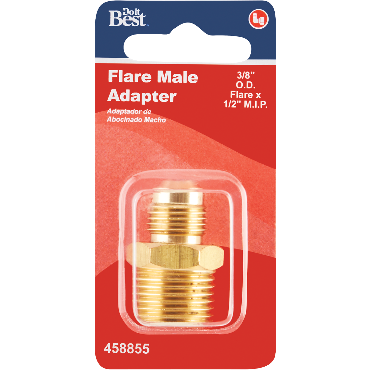 Do it 3/8 In. x 1/2 In. Brass Male Flare Adapter Image 2