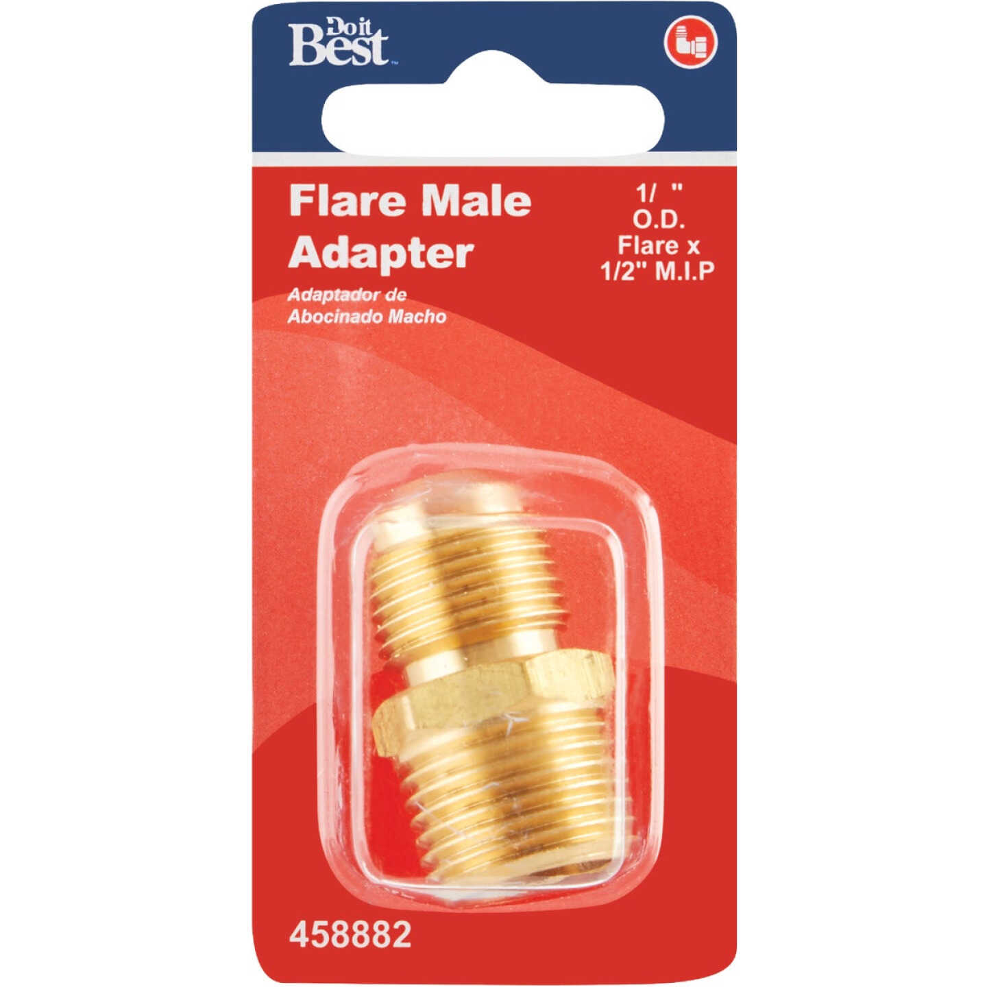 Do it 1/2 In. x 1/2 In. Brass Male Flare Adapter Image 2