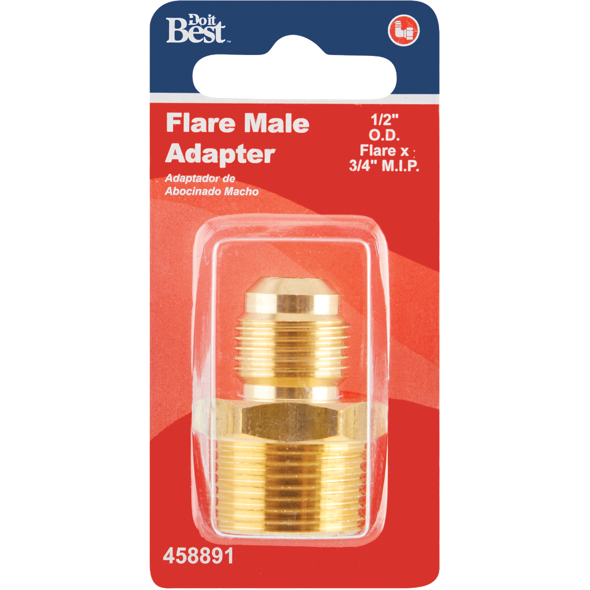 Do it 1/2 In. x 3/4 In. Brass Male Flare Adapter Image 2
