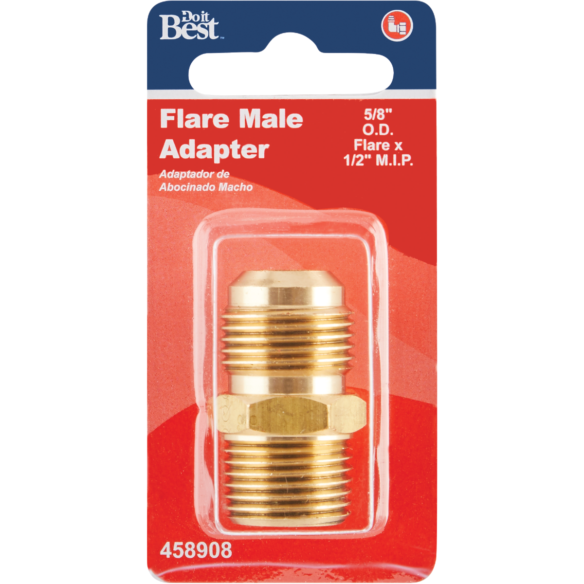 Do it 5/8 In. x 1/2 In. Brass Male Flare Adapter Image 2