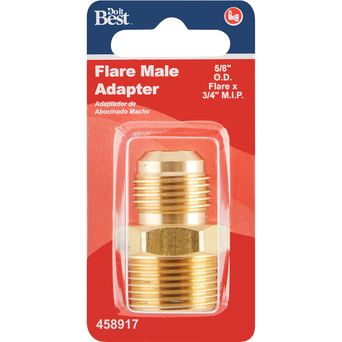 Do it 5/8 In. x 3/4 In. Brass Male Flare Adapter Image 2