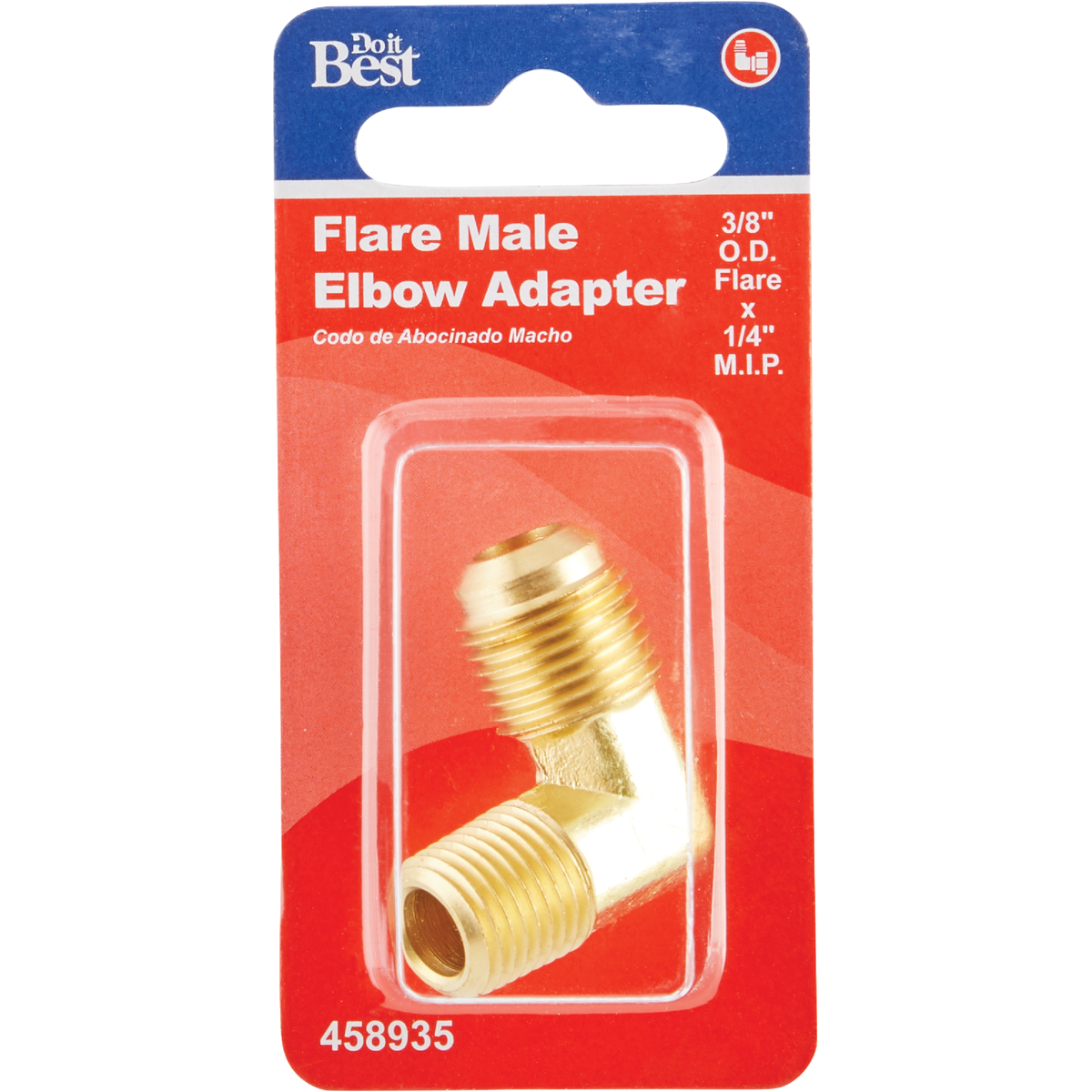 Do it 3/8 In. x 1/4 In. MIP 90 Deg. Flare Brass Elbow (1/4 Bend) Image 2