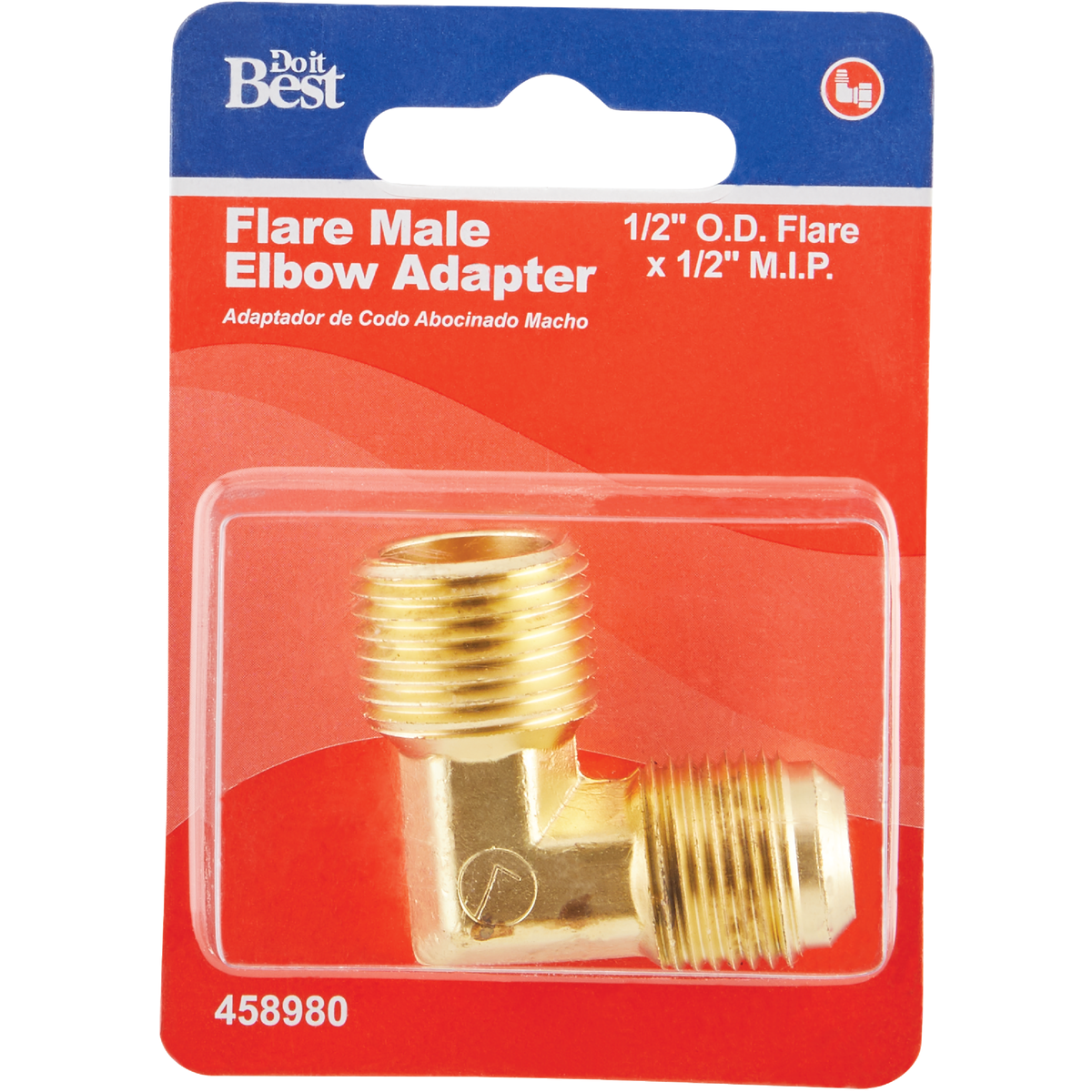 Do it 1/2 In. x 1/2 In. MIP 90 Deg. Flare Brass Elbow (1/4 Bend) Image 2